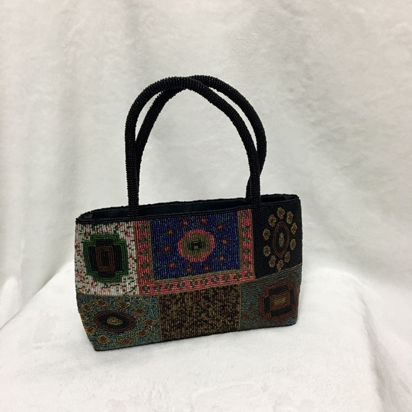 Handbags - Multi Colored Beaded Bag!